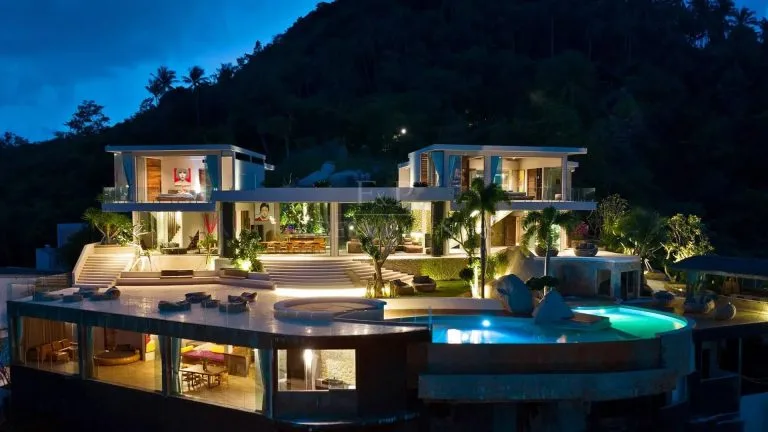 Night view Villa Panoramic View, Sea View - Chaweng, Ko Samui Thailand