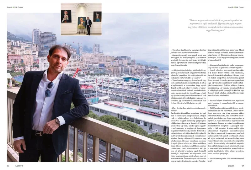 Eric Poirier Owner & Founder of ForSuperRich.com .First Interview September 2020 for the N1 Luxury magazine in Hungary Luxury-Magazin.hu