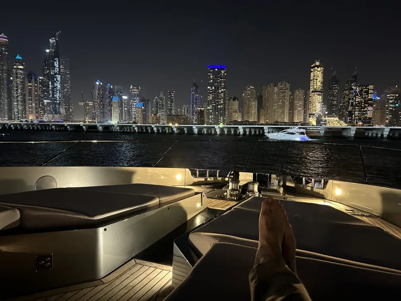 Dubai Boat Show 2024 by night on RIVA "DIVA" Eric Poirier Owner & Founder of ForSuperRich.com 