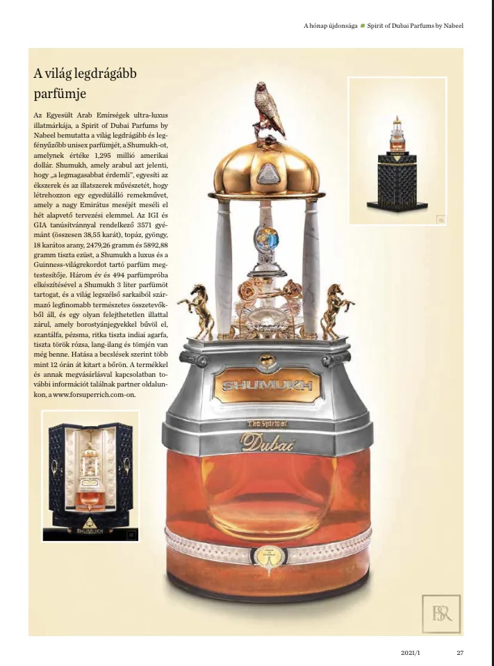 January 2021 - Publication ForSuperRich.com "SHUMUKH" with our partner media Luxury Magazin Hungary