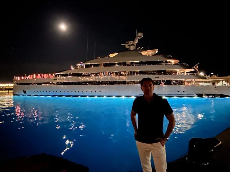 Monaco Yacth Show 2023 - Eric Poirier Owner & Founder of ForSuperRich.com on VVIP private event on the SAVANNAH 83.5M Feadship Superyacht 