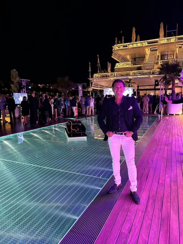 Eric Poirier Owner & Founder of ForSuperRich.com at SUNREEF Yachts & BRABUS event at the Yacht Club de Monaco during MYS2024 