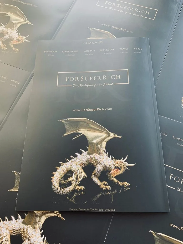 DOLCEVITA Magazine Russia Back Cover AHTON Dragon for sale by ForSuperRich.com 