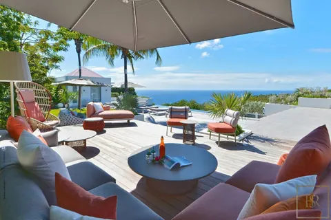Contemporary Villa Gem-Palm Springs amazing panorama of the neighboring islands, 5 bedrooms in Gouverneur - St Barth 46,000 Week rental For Super Rich