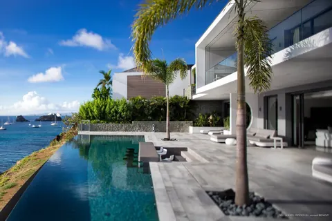 Luxury Villa Axel Rock Hillside in Gustavia, 4 bedrooms in St Barth ultra luxury rental For Super Rich