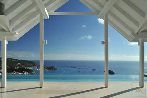 Luxury Villa The View located in Colombier panoramic view of neighboring islands and Gustavia, 4 bedrooms in St Barth The View rental For Super Rich