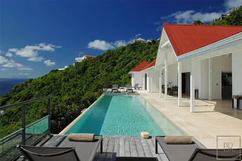 Luxury Villa The View located in Colombier panoramic view of neighboring islands and Gustavia, 4 bedrooms in St Barth vacation rental For Super Rich