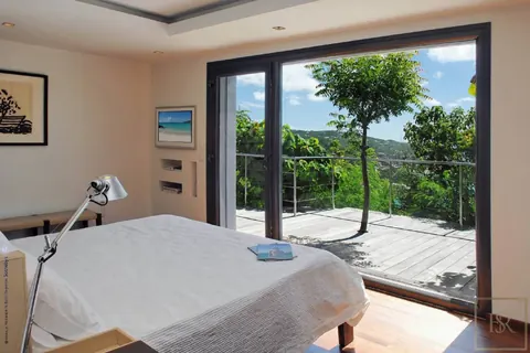 Luxury Villa The View located in Colombier panoramic view of neighboring islands and Gustavia, 4 bedrooms in St Barth real estate rental For Super Rich