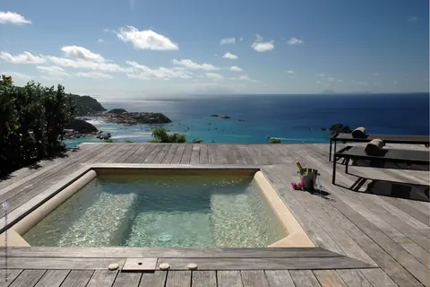 Luxury Villa The View located in Colombier panoramic view of neighboring islands and Gustavia, 4 bedrooms in St Barth exclusive rental For Super Rich