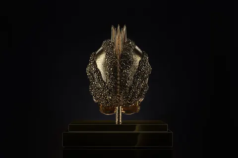 Sculpture Vanity Skull Gold Python  - LeRiche USA for sale For Super Rich