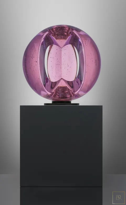 Sculpture Bohemian Crystal Glass Temptation Rose - Vlastimil Beránek Czech Republic for sale For Super Rich