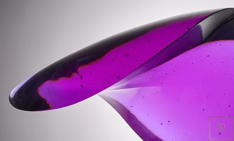 Sculpture Bohemian crystal Shell glass - Vlastimil Beránek Unique for sale For Super Rich
