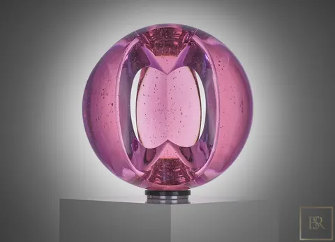 Sculpture Bohemian Crystal Glass Temptation Rose - Vlastimil Beránek