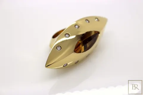 Ring 18ct gold with Citrine and diamonds - Constantinos Kyriacou Luxury for sale For Super Rich Ring 18ct gold with Citrine and diamonds - Constantinos Kyriacou Luxury for sale For Super Rich