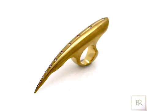 Ring 18ct gold palm with diamonds -  Constantinos Kyriacou