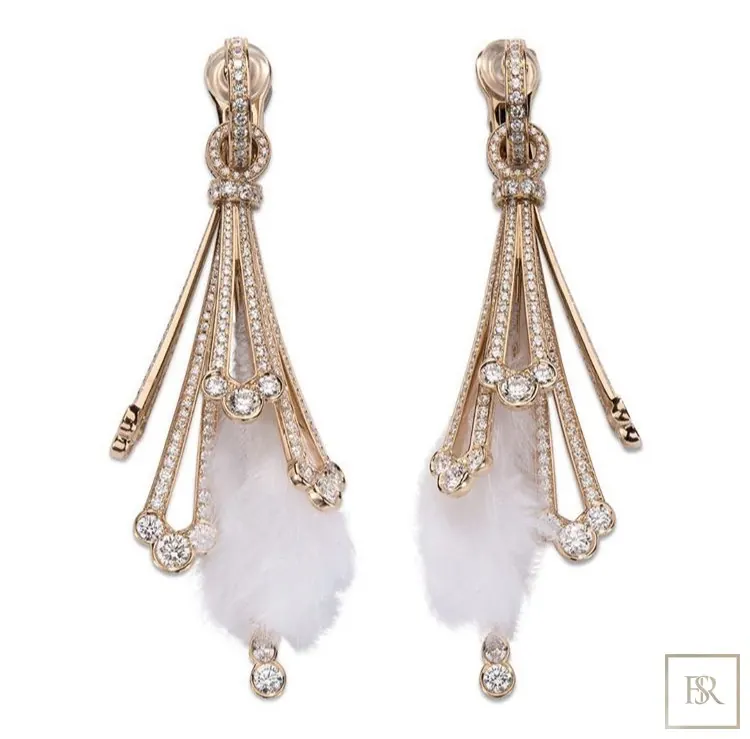 Earrings FEATHER Rose Gold - Giberg for sale For Super Rich Earrings FEATHER Rose Gold - Giberg for sale For Super Rich