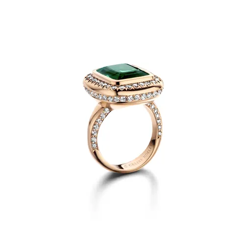 Ring One-of-a-kind N°101 – Ocean Muse Indicolite Masterpiece -  Celine Roelens 55,568 for sale For Super Rich