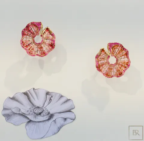 Earrings POPPY'S  -  Sandrine Tessier 51,000 for sale For Super Rich