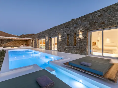 Architectural Villa Panoramic View, sea and nature views from every angle, 6 bedrooms in Mykonos expensive for sale For Super Rich