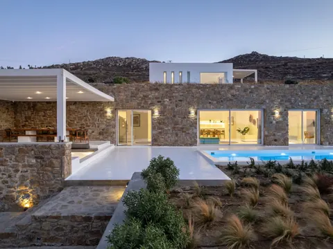 Architectural Villa Panoramic View, sea and nature views from every angle, 6 bedrooms in Mykonos exclusive for sale For Super Rich