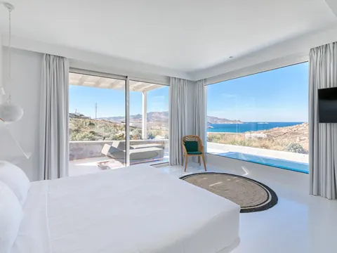 Architectural Villa Panoramic View, sea and nature views from every angle, 6 bedrooms in Mykonos Classified ads for sale For Super Rich