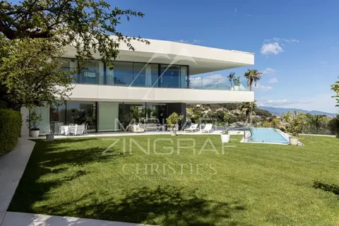 Contemporary Villa 5mn from Monaco panoramic sea view, 5 bedrooms in Beausoleil - French Riviera vacation rental For Super Rich