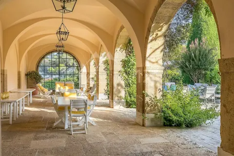 Medieval House Built in 1920 25m marble swimming pool, Tennis court, 10 bedrooms in Mougins - French Riviera value for sale For Super Rich