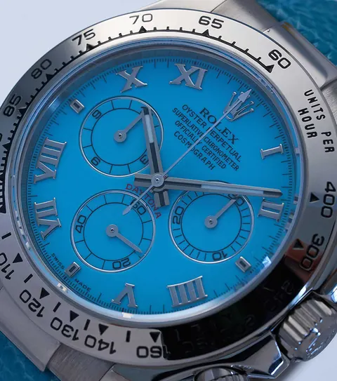 Rolex Daytona Ref. 116519 Beach Blue Turquoise 93,181 for sale For Super Rich