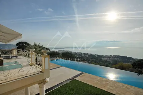 Premium Villa 30 meters infinity pool unique sea view, 4 bedrooms in Cannes search rental For Super Rich