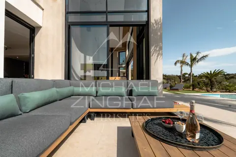 Contemporary Villa Heated infinity pool spa, jacuzzi, sauna, pizza oven and barbecue, 5 bedrooms in Mougins vacation rental For Super Rich
