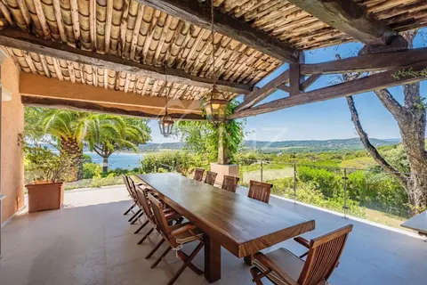 Luxury Villa Near Pampelonne terrace and pool overlooking the sea, 5 bedrooms in Ramatuelle available rental For Super Rich