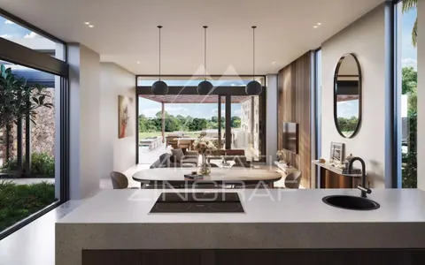 Signature Villa Golf View at The Nine Azuri Golf Course, 3 bedrooms in Haute Rive search for sale For Super Rich