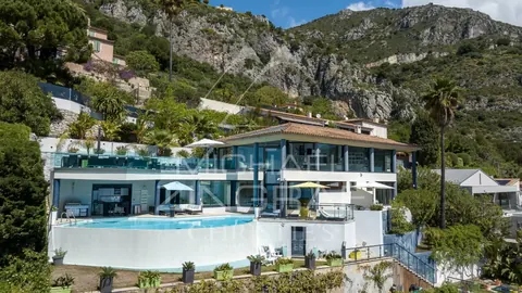 Contemporary Villa overflow swimming pool sea view between Monaco and Saint-Jean Cap Ferrat, 4 bedrooms in Eze 0 rental For Super Rich