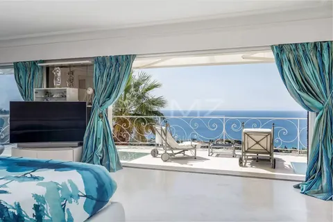 Premium Villa 30 meters infinity pool unique sea view, 4 bedrooms in Cannes value rental For Super Rich