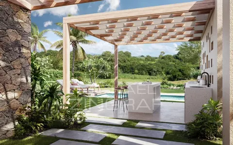 Signature Villa Golf View at The Nine Azuri Golf Course, 3 bedrooms in Haute Rive Used for sale For Super Rich