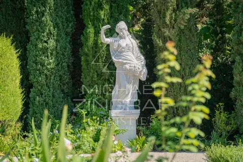 Century Castle ONE-OF-THE-KIND Landscaped garden with unique pool, several bedrooms in Cannes ultra luxury rental For Super Rich