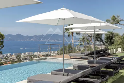 Contemporary Villa Heated swimming pool Land 1800m², 6 bedrooms in Cannes search rental For Super Rich