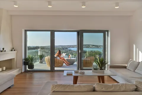 Elegant Villa Beach Front Panoramic sea view of Aegean, 5 bedrooms in Paros vacation rental For Super Rich