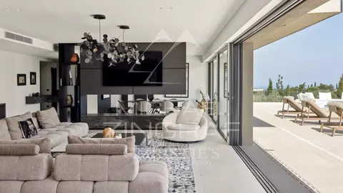 Contemporary Villa Panoramic sea and hills views infinity pool, 5 bedrooms in Chateauneuf Grasse real estate rental For Super Rich