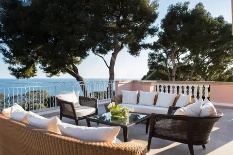 High-end House Exceptional view overlook the sea  Tennis court, Pool, sauna, 4 bedrooms in Saint Jean Cap Ferrat vacation rental For Super Rich