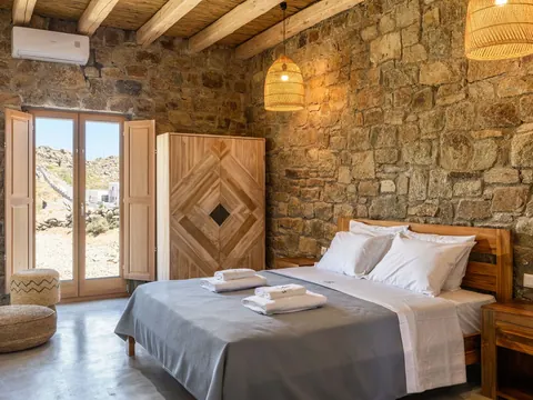Design Villa Panoramic View over Paraga, Platis Yialos, and Paradise beaches., 5 bedrooms in Mykonos property for sale For Super Rich