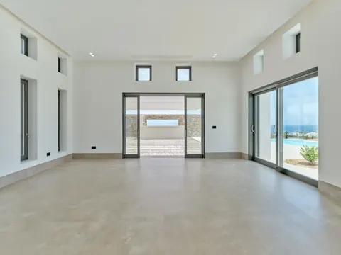 Modern Villa Beach Front uninterrupted views of the azure Aegean Sea, 6 bedrooms in Paros Classified ads for sale For Super Rich
