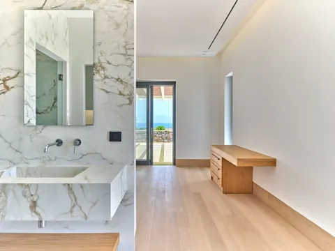 Modern Villa Beach Front uninterrupted views of the azure Aegean Sea, 6 bedrooms in Paros top for sale For Super Rich