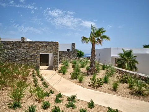 Modern Villa Beach Front uninterrupted views of the azure Aegean Sea, 6 bedrooms in Paros image for sale For Super Rich