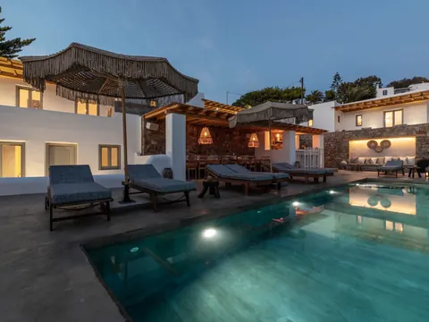 Luxury Villa Sea View, jacuzzi, swimming pool, and a beautifully landscaped garden, 7 bedrooms in Mykonos photos for sale For Super Rich