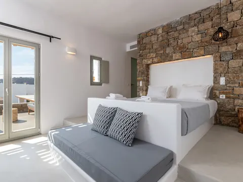 Luxury Villa Sea View, jacuzzi, swimming pool, and a beautifully landscaped garden, 7 bedrooms in Mykonos luxury for sale For Super Rich