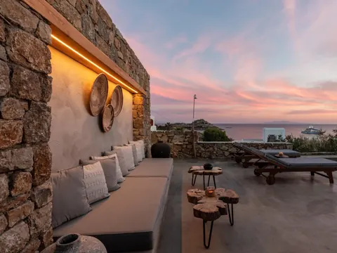 Luxury Villa Sea View, jacuzzi, swimming pool, and a beautifully landscaped garden, 7 bedrooms in Mykonos ads for sale For Super Rich