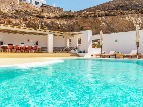 Luxury Villa Sea View, 500 meters from Ftelia Beach, 8 bedrooms in Mykonos ultra luxury for sale For Super Rich
