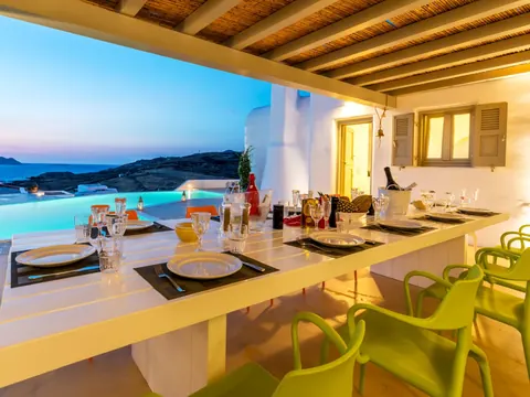 Luxury Villa Sea View, 500 meters from Ftelia Beach, 8 bedrooms in Mykonos expensive for sale For Super Rich