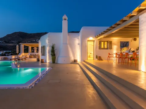 Luxury Villa Sea View, 500 meters from Ftelia Beach, 8 bedrooms in Mykonos exclusive for sale For Super Rich